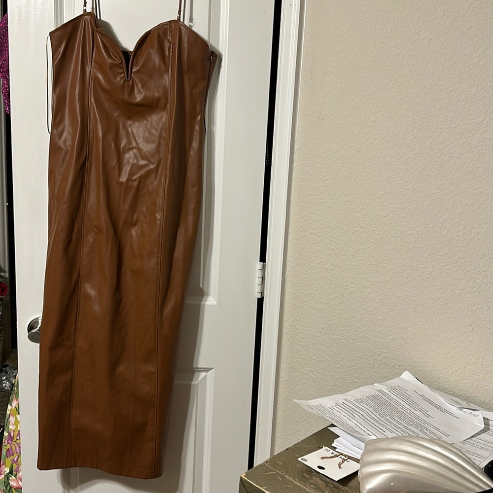 Zara leather dress never worn